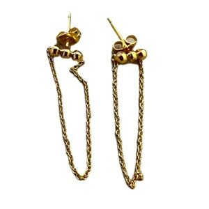 Delicate Gold Chain Drop Earrings -‎ Minimalist Chic